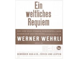 Umschlag des 1928/29 veröffentlichten Klavierauszugs vom Weltlichen Requiem op. 25